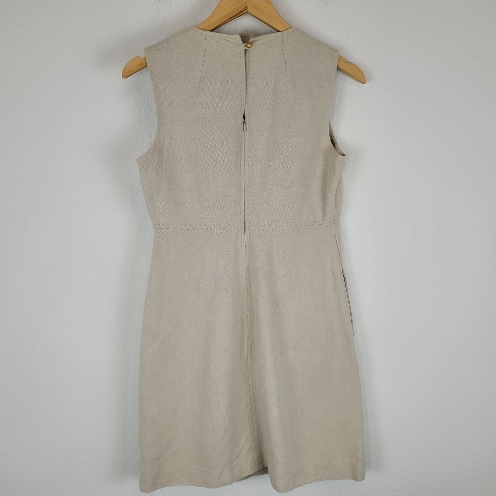 Moda international linen beaded vneck dress - Picture 5 of 8